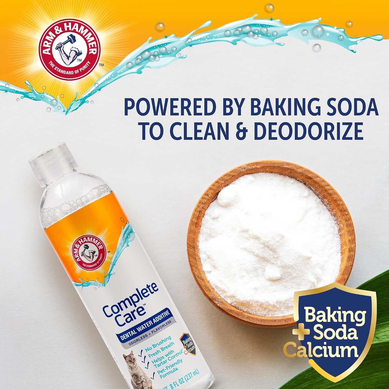 Arm & Hammer Complete Care Cat Dental Water Additive, 8 Fl Oz, 2-Pack
