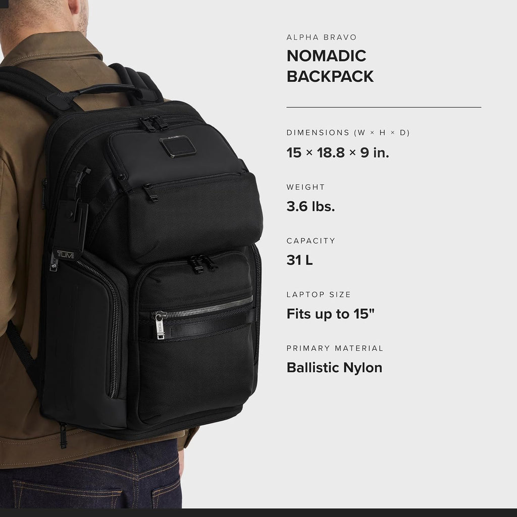 TUMI Alpha Bravo Nomadic Backpack, 18.8", Black