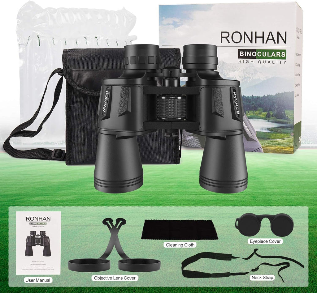 RONHAN 20×50 Binoculars for Adults High Powered with Carrying Case & Strap