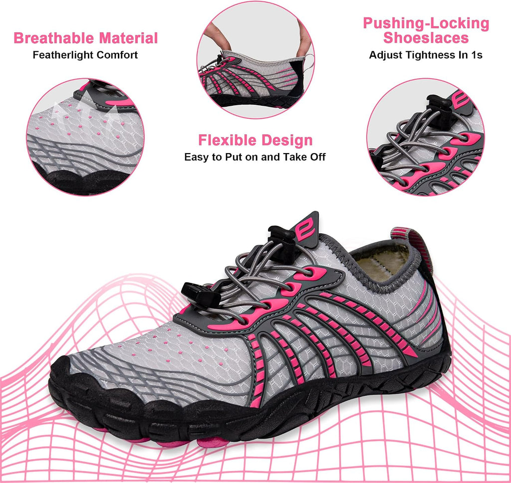 Water Shoes for Women Men, Barefoot Quick Dry Pool Shoes for Outdoor