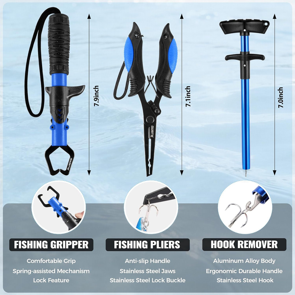 PLUSINNO Fishing Backpack with Fishing Net, Tackle Bag for Fishing Gear