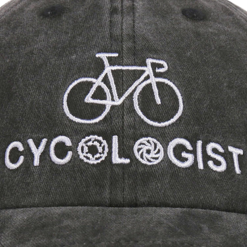InnoBeta Cyclist Gifts for Men - Cycologist Bicycle Hat - Road Cycling Embroidered Baseball Cap Grey