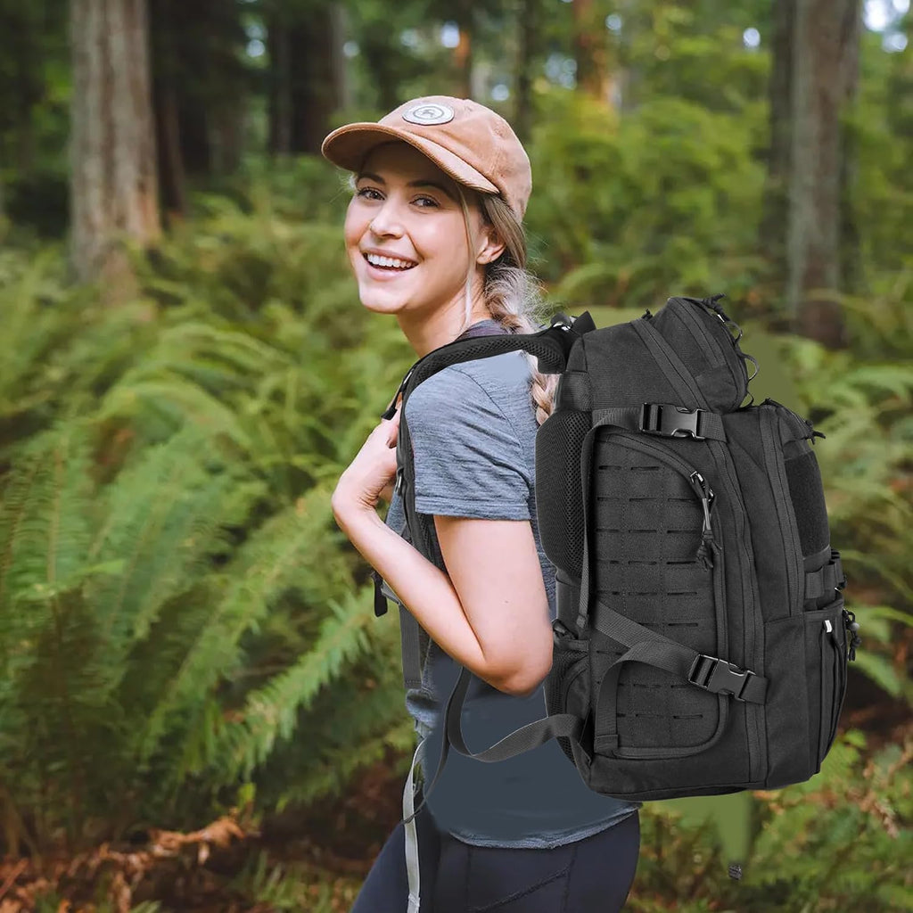 Tactical Backpack 35L Military Molle Pack 900D Waterproof Assault Rucksack Large Capacity Outdoor Hiking Camping Trekking Bag for Travel Hunting Survival and Adventure