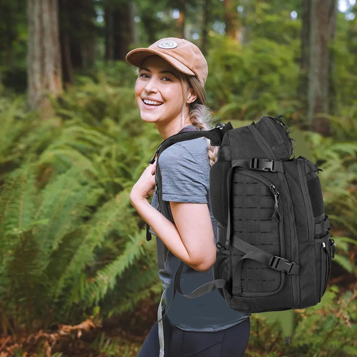 Tactical Backpack 35L Military Molle Pack 900D Waterproof Assault Rucksack Large Capacity Outdoor Hiking Camping Trekking Bag for Travel Hunting Survival and Adventure
