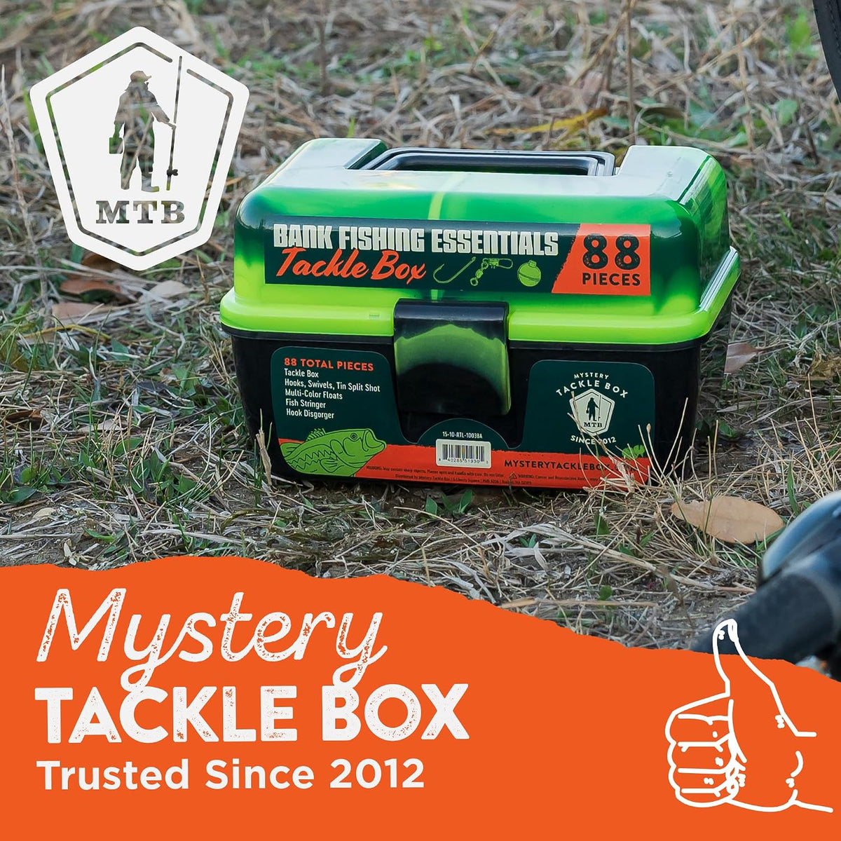 Catch Co Mystery Tackle Box Bank Fishing Essentials Tackle Box - Green