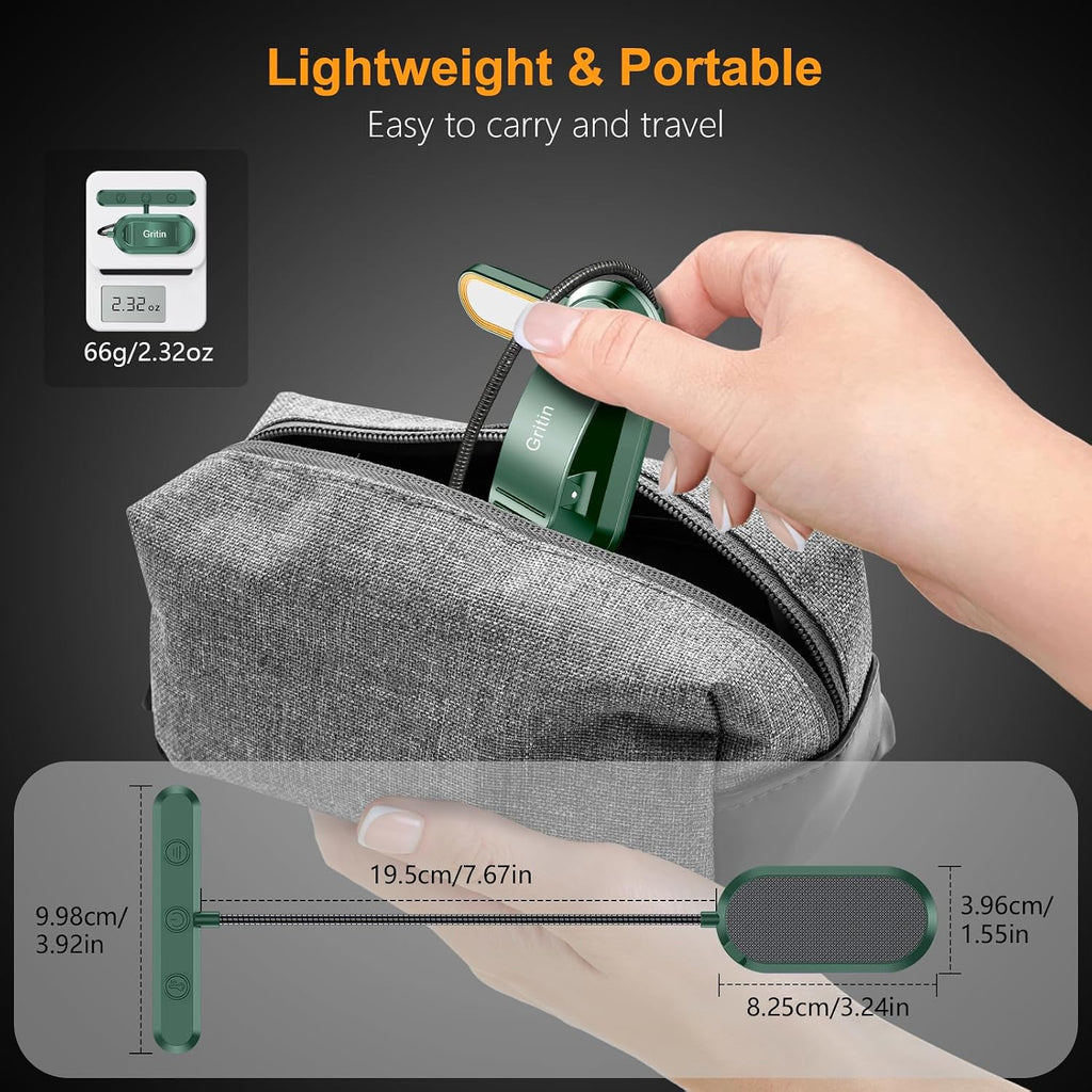 Gritin Rechargeable Book Light for Reading in Bed with 19 LED