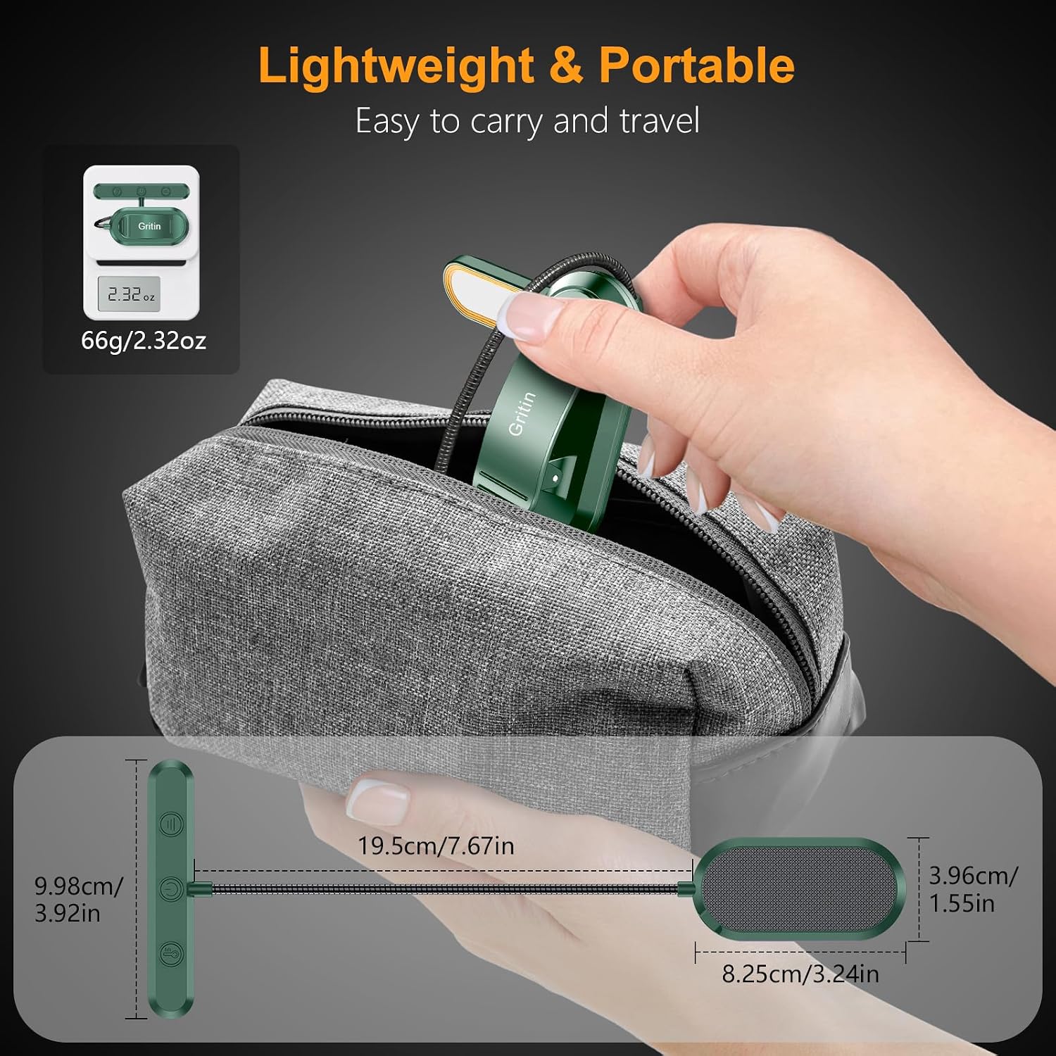 Gritin Rechargeable Book Light for Reading in Bed with 19 LED