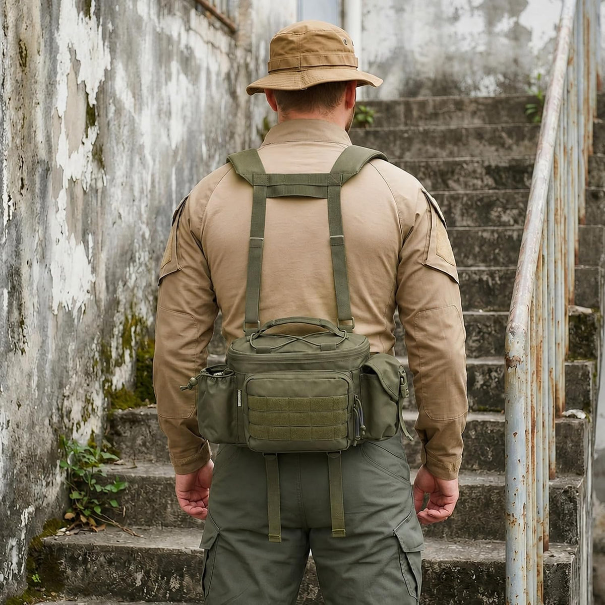 MGFLASHFORCE Tactical Fanny Pack for Men EDC Molle Waist Bag Hip Belt Pouch