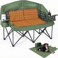 Heated Padded Double Camping Chair with 2 in 1 Carry Bag, 900LBS