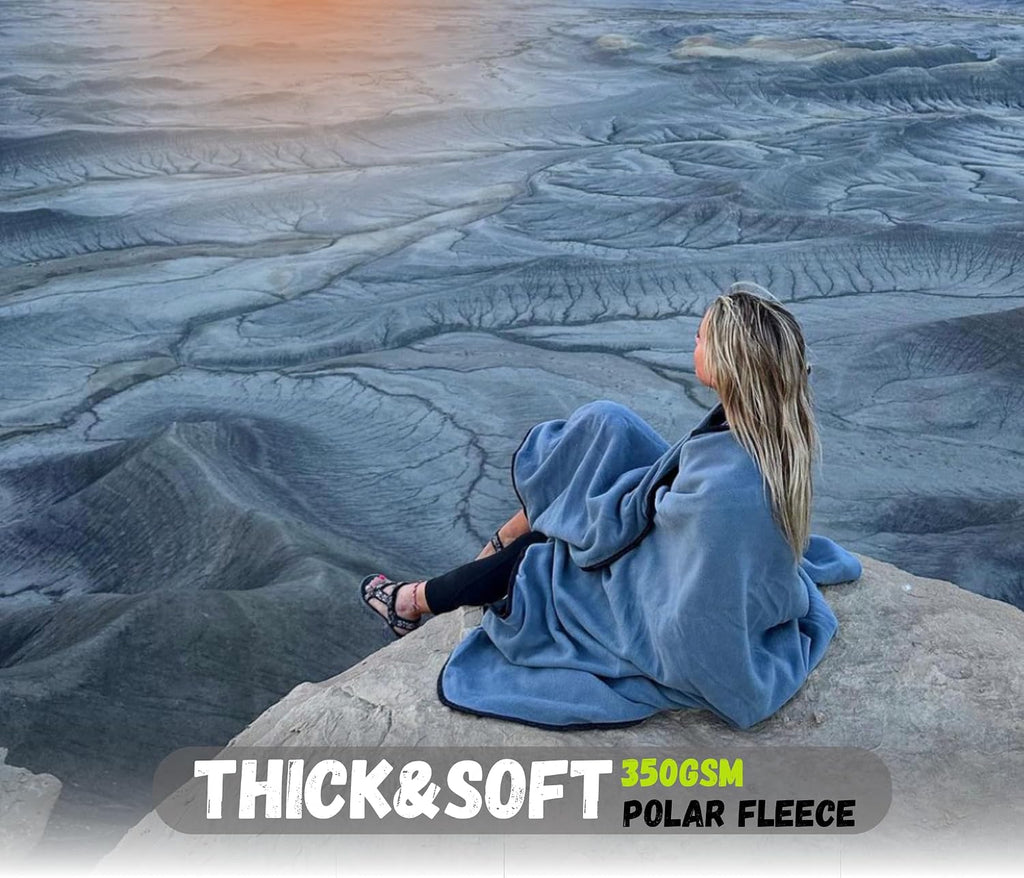 SUITEDNOMAD Extra Large Waterproof Windproof Outdoor Stadium Fleece Blanket