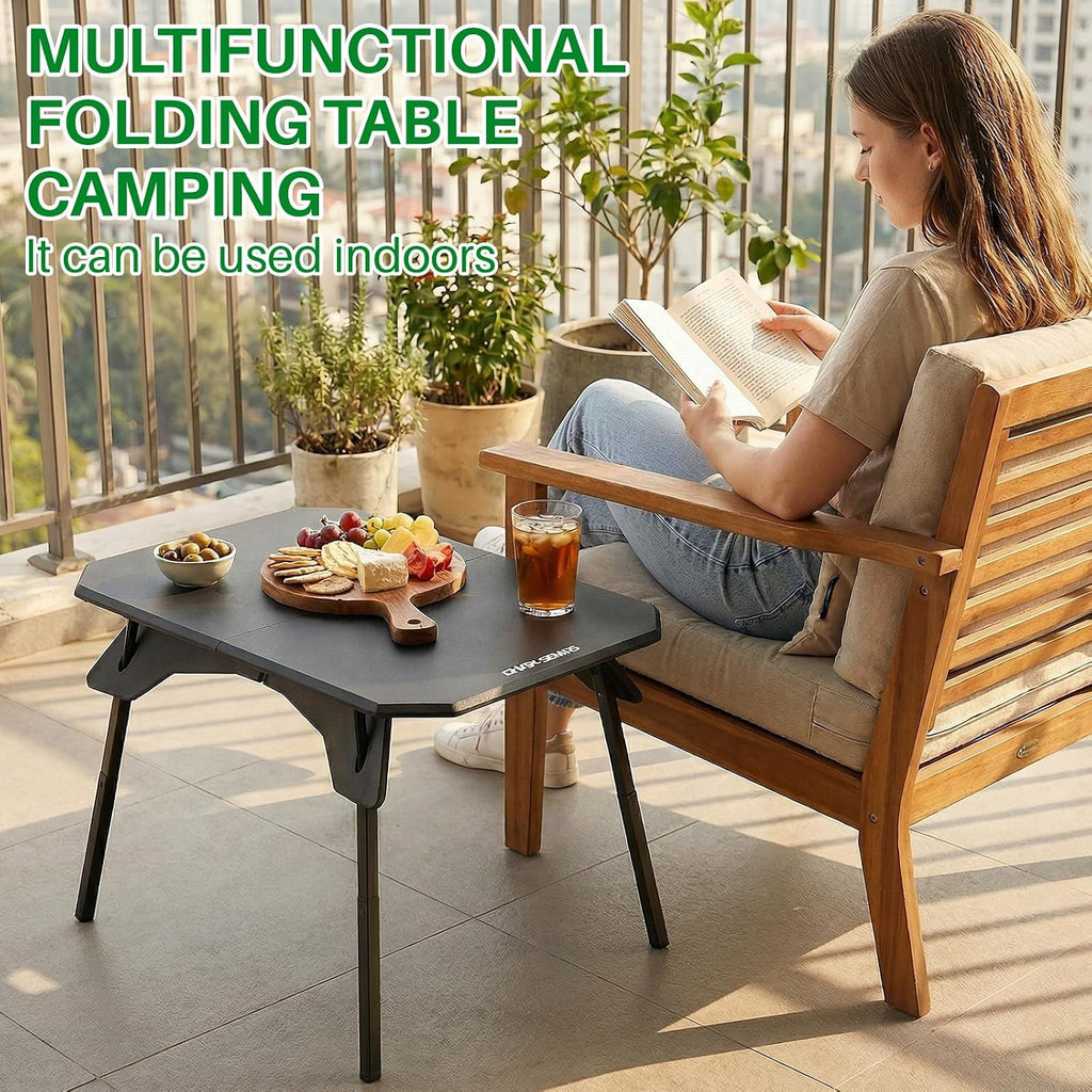 TOPCHANCES Folding Camping Table Outdoor,Ultralight Aluminum Camping Tables Multifunctional Portable Folding Table with Carrying Bag for Holiday Festival Camping Travel Picnic Grilling