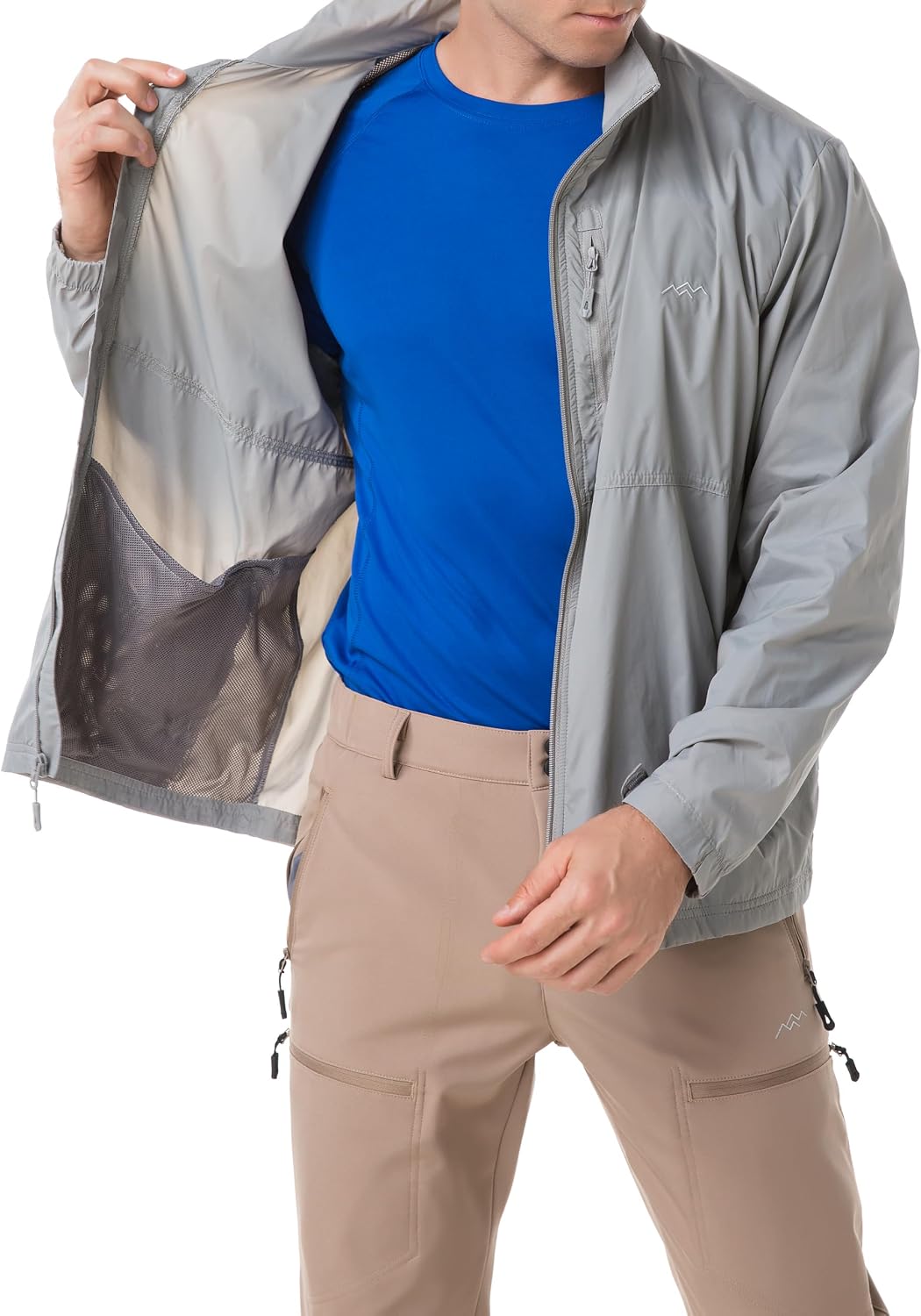TRAILSIDE SUPPLY CO. Mens Windbreaker Jackets Lightweight Packable Jacket