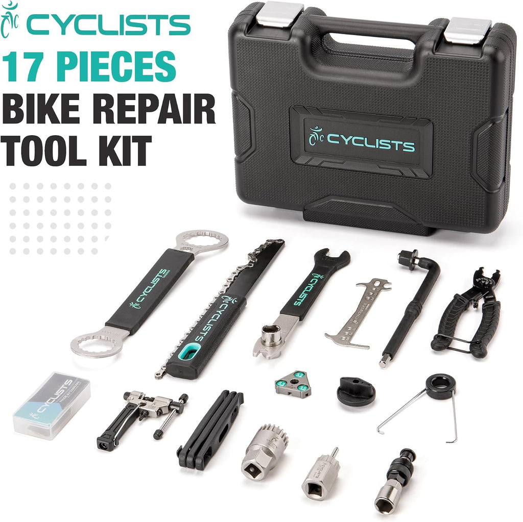 cyclists 17 PCS Bike Tool Kit - Bicycle Repair Tool Set with Storage Case