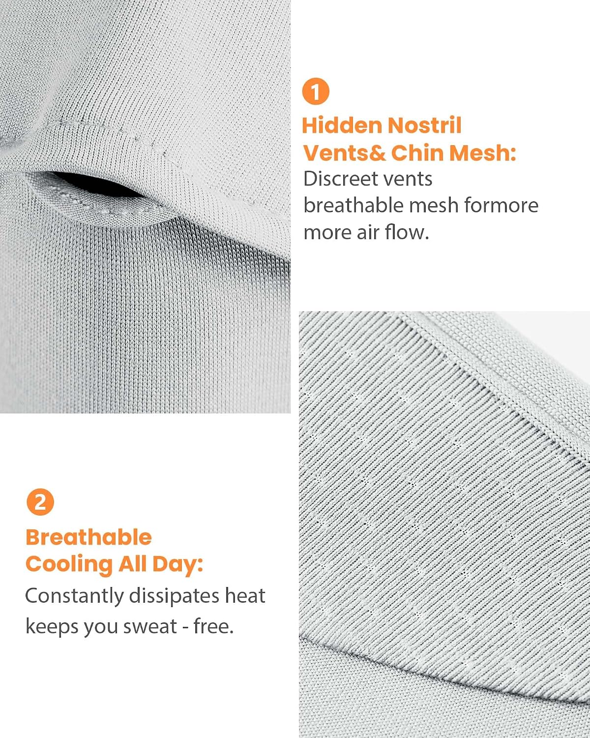 BENEUNDER UV Sun Protection Face Cover/Neck Gaiter Scarf UPF50+ Breathable Cooling for Summer Outdoor Activities Reusable