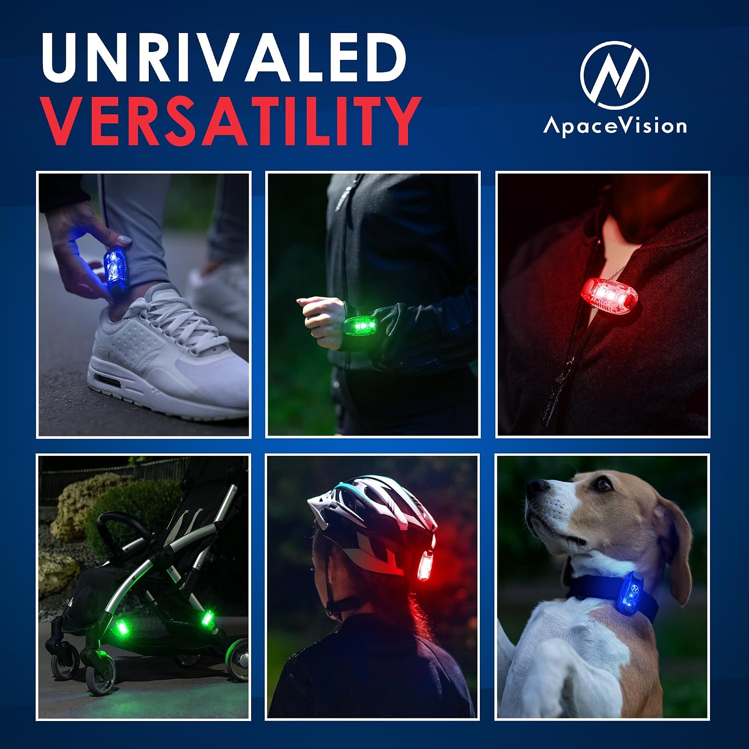 LED Safety Light (2 Pack) with Bonus Items – Clip On Strobe/Running Lights for Runners, Dogs, Bikes, Walking and More