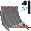 Lazy Daze Cotton Camping Hammock, Double Hammock with 55" Spreader Bar