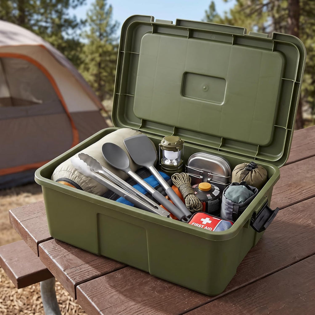 Outset Camping Cooking Utensil Set, Tongs, Spatula & Spoon Camp Utensils