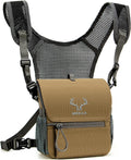 MOXULE Binocular Harness Chest Pack: Bino Case, Magnetic Lid, Rain Cover