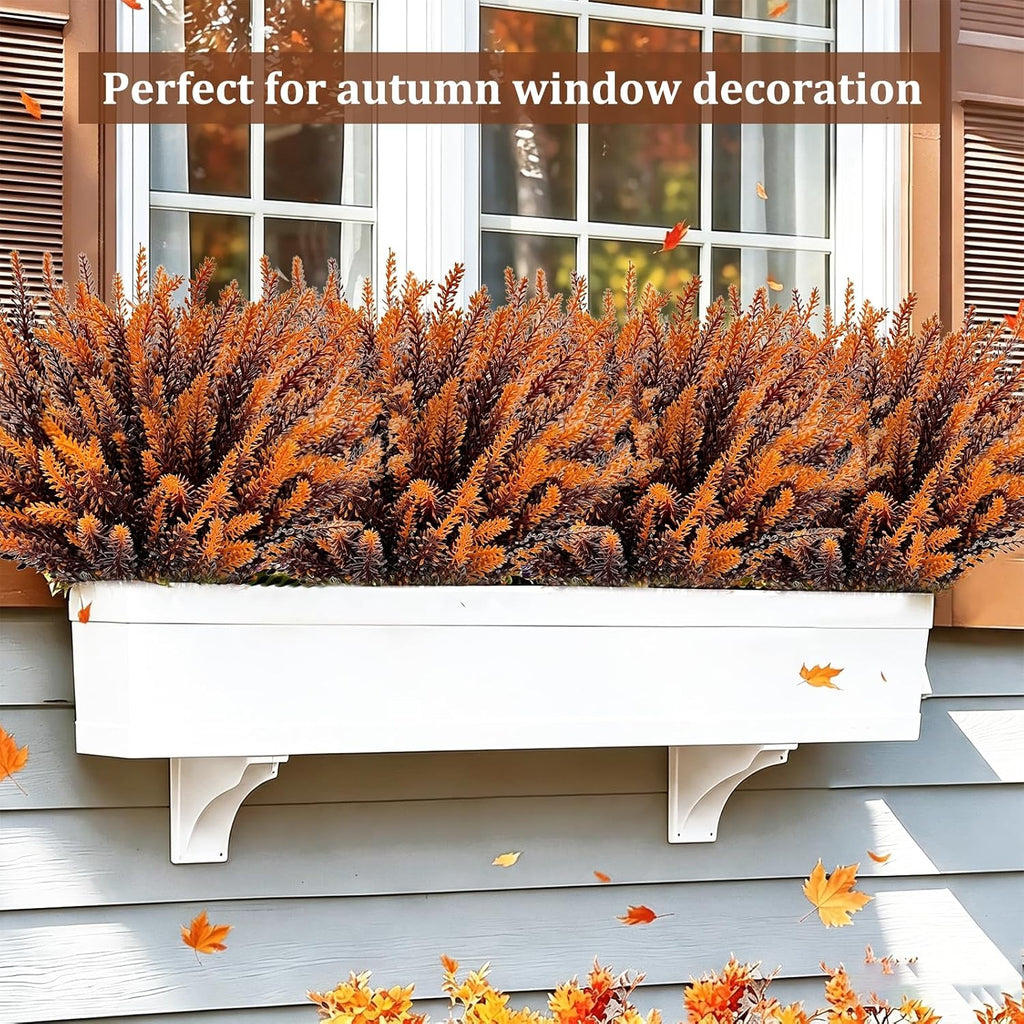 TURNMEON 10 Bundles Artificial Fall Flowers for Outdoors Fall Decorations