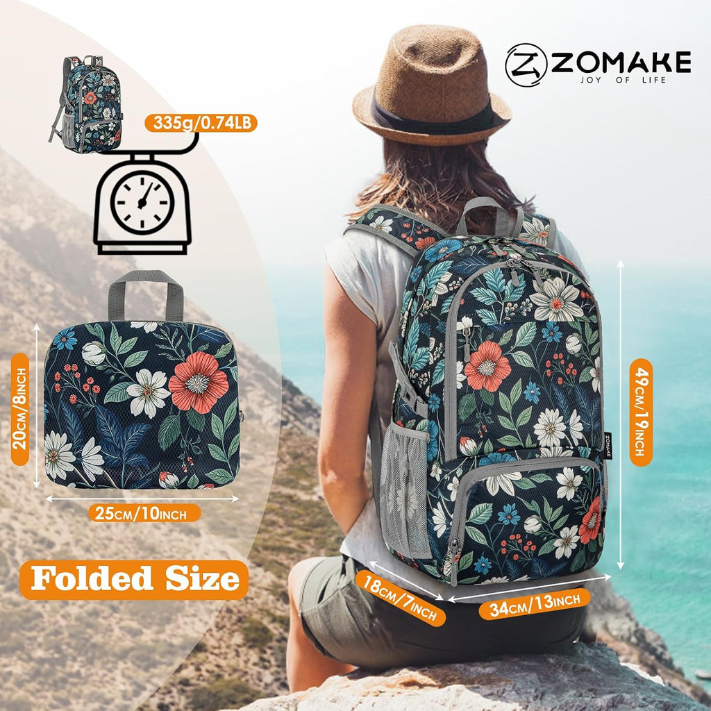 ZOMAKE Lightweight Packable Backpack 30L, Foldable Travel Hiking Daypack
