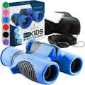 Think Peak Blue Binoculars Science Toy for Kids Ages 3-12 Years - Real Compact Outdoor Adventure & STEM Educational Nature Hiking Explorer for Bird Watching, Camping Children’s Birthday Gift