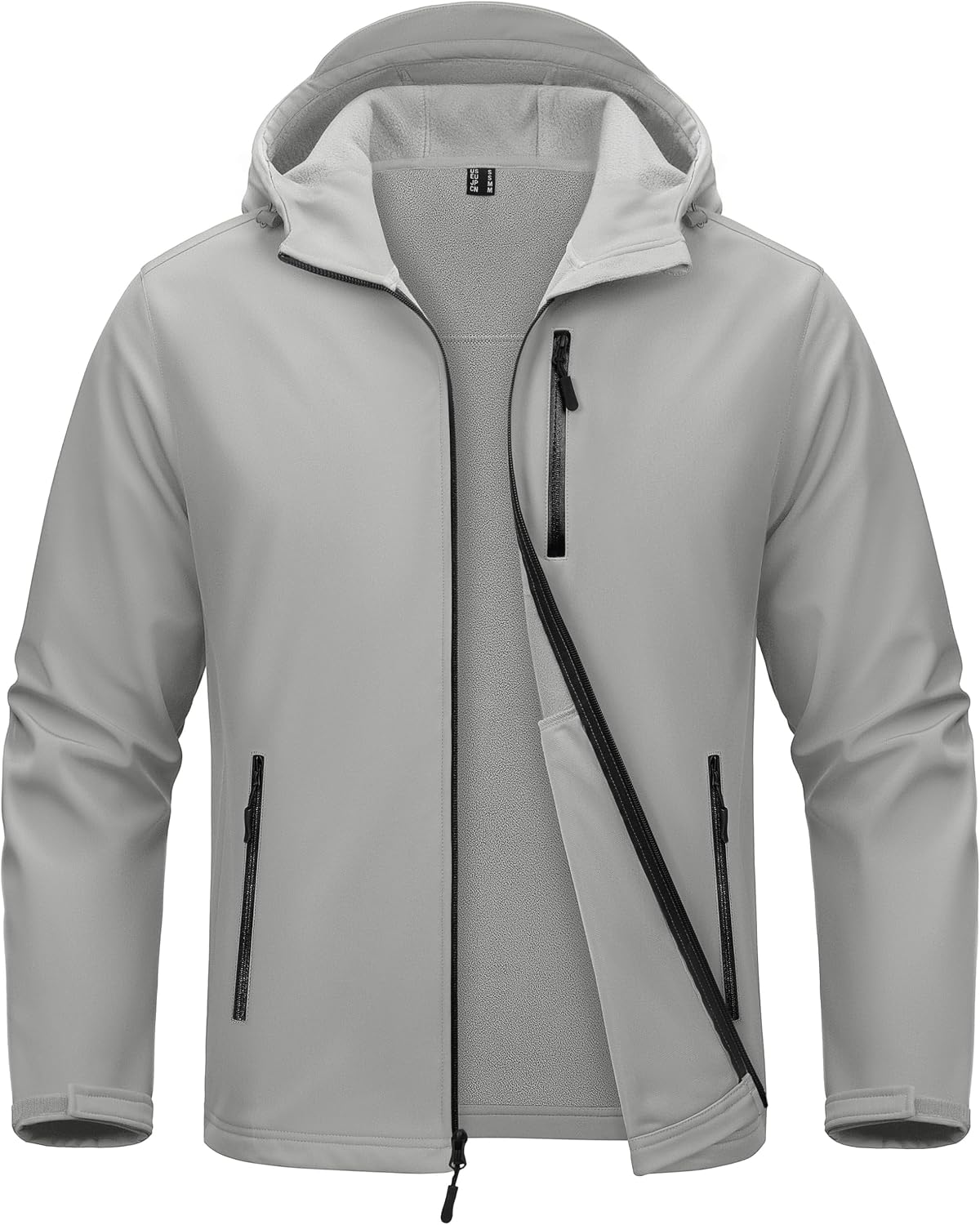 MAGCOMSEN Men's Jacket Waterproof Fleece Lightweight Softshell Rain Coat