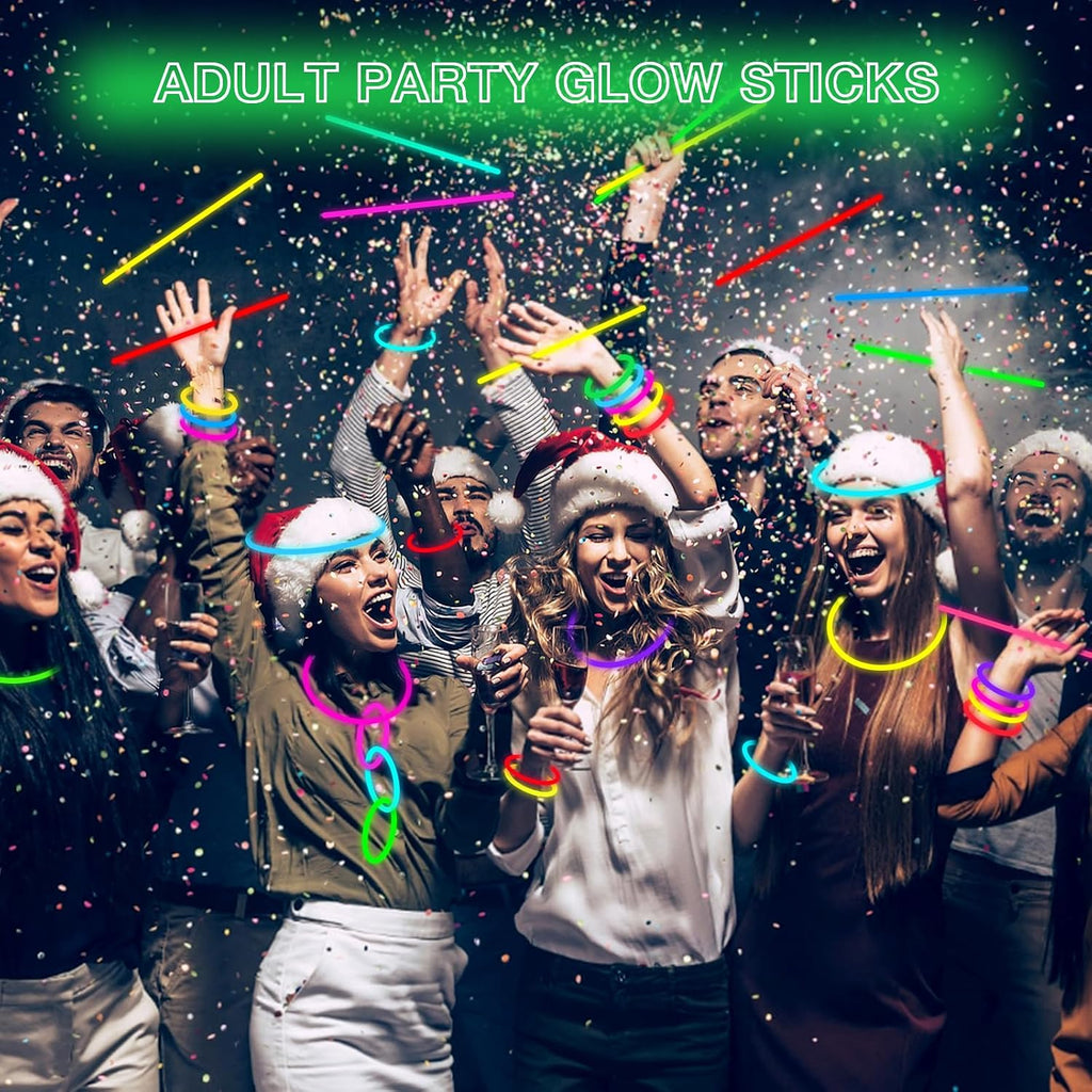 JICUICUI Glow Sticks Bulk Party Pack 500PRO Glow in the Dark Party Supplies