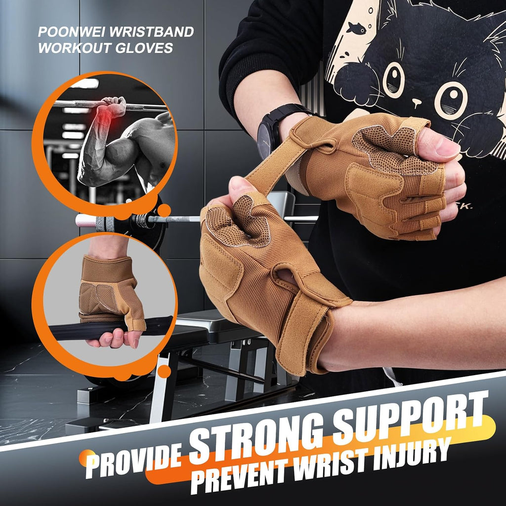 Weight Lifting Gloves, Gym Gloves for Men and Women, Full Palm Protection for Sports, Weightlifting, Training, Cycling, Pull-Ups, Rowing, and Mountaineering
