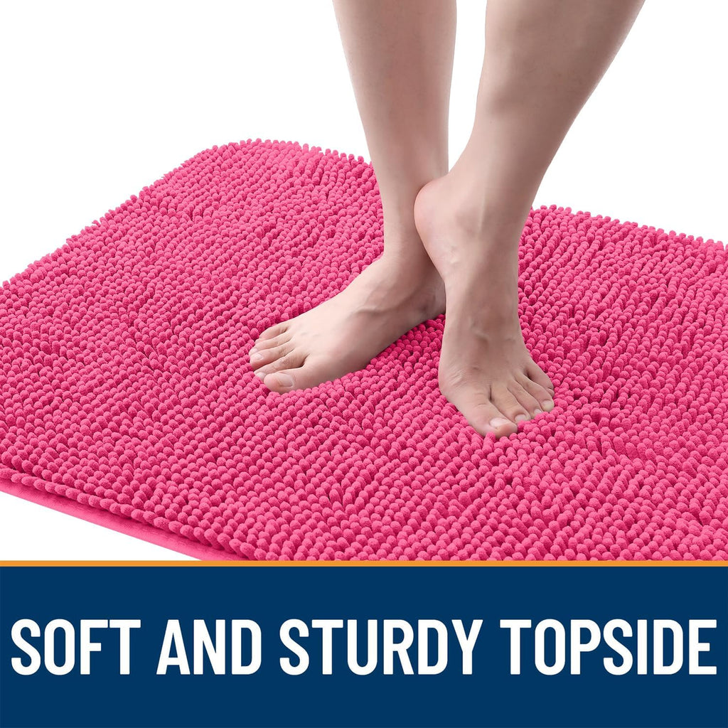 OLANLY Dog Door Mat for Muddy Paws 24x16, Super Absorbent Chenille Mud Mat