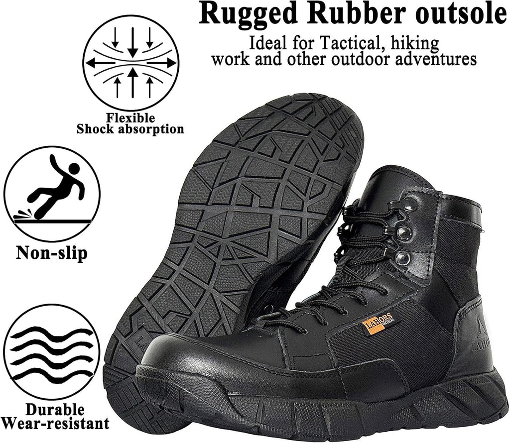 6 Inch Lightweight Mens Tactical Shoes Combat Boots Coyote Boots Military Training Lace Up Outdoor Hiking Breathable Army Shoe