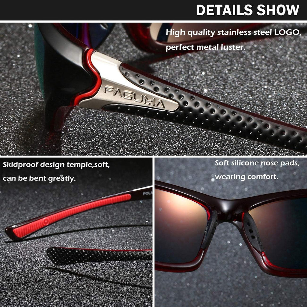 FAGUMA Sports Polarized Sunglasses For Men UV400 Protection