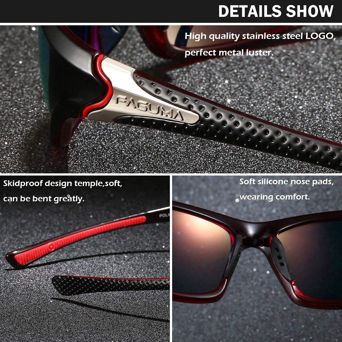 FAGUMA Sports Polarized Sunglasses For Men UV400 Protection