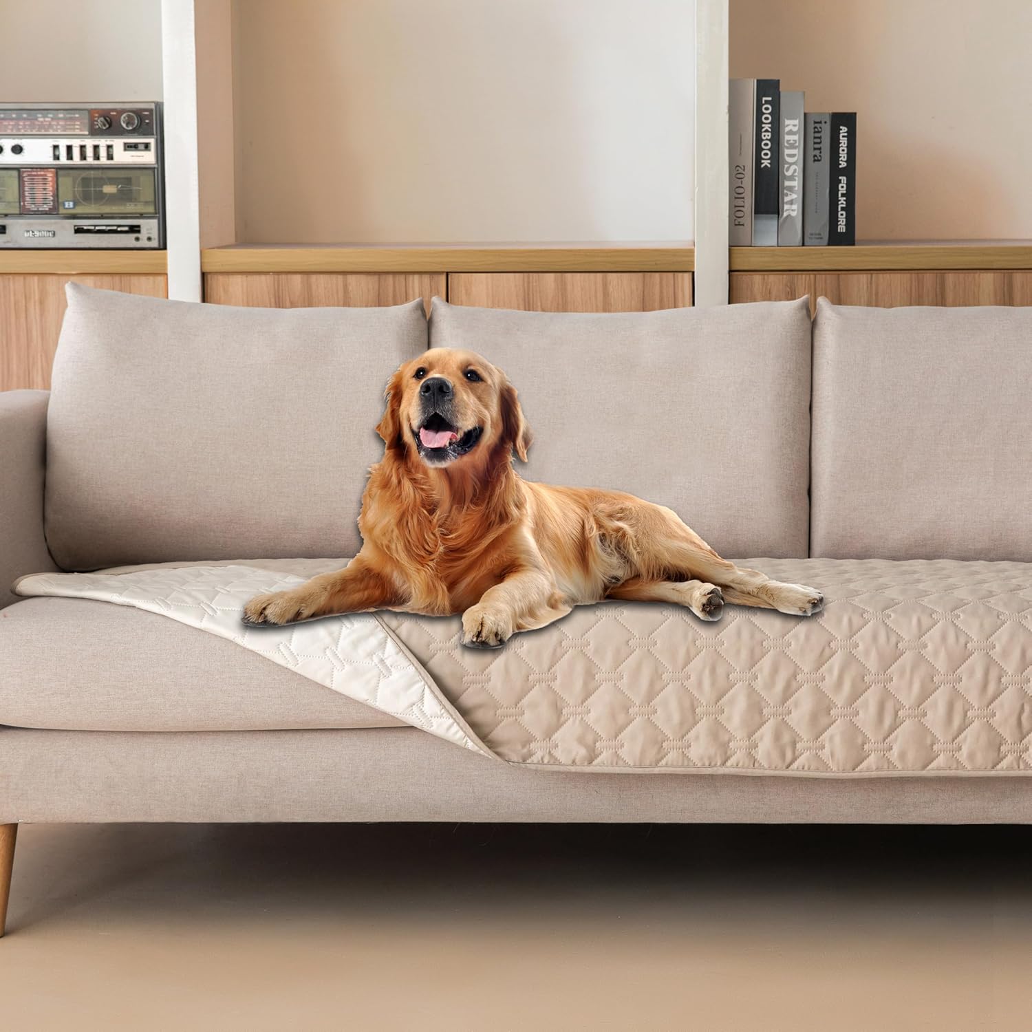 gogobunny Waterproof Dog Blanket, Couch Covers for Sofa, Reusable Pee Pads