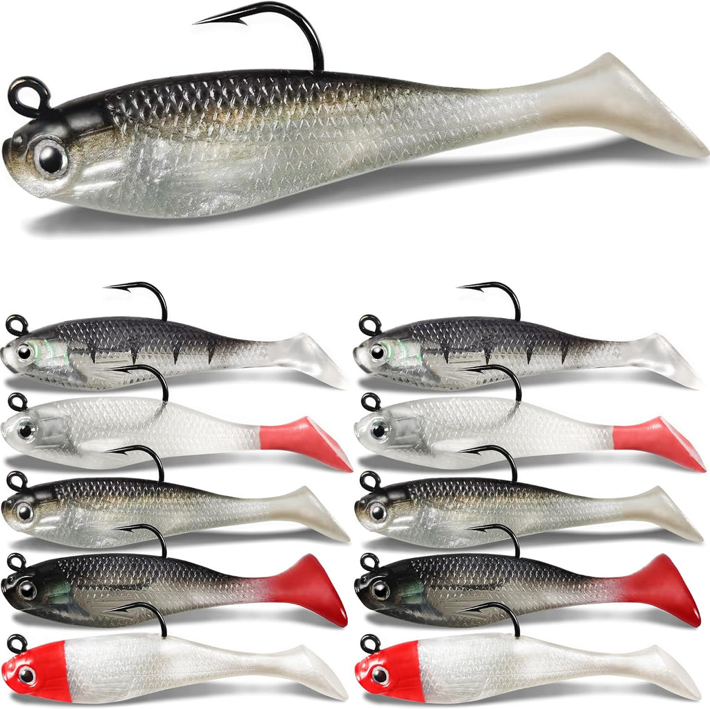 Soft Fishing Lures Paddle Tail Swim Baits for Bass Fishing