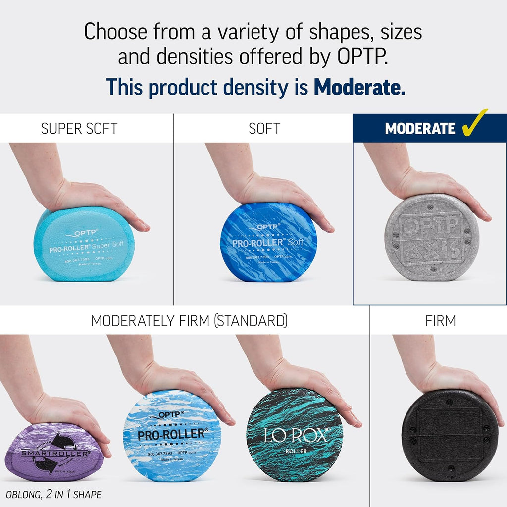 OPTP Silver AXIS Moderately Firm Foam Roller – Round, Silver, 36" x 6"