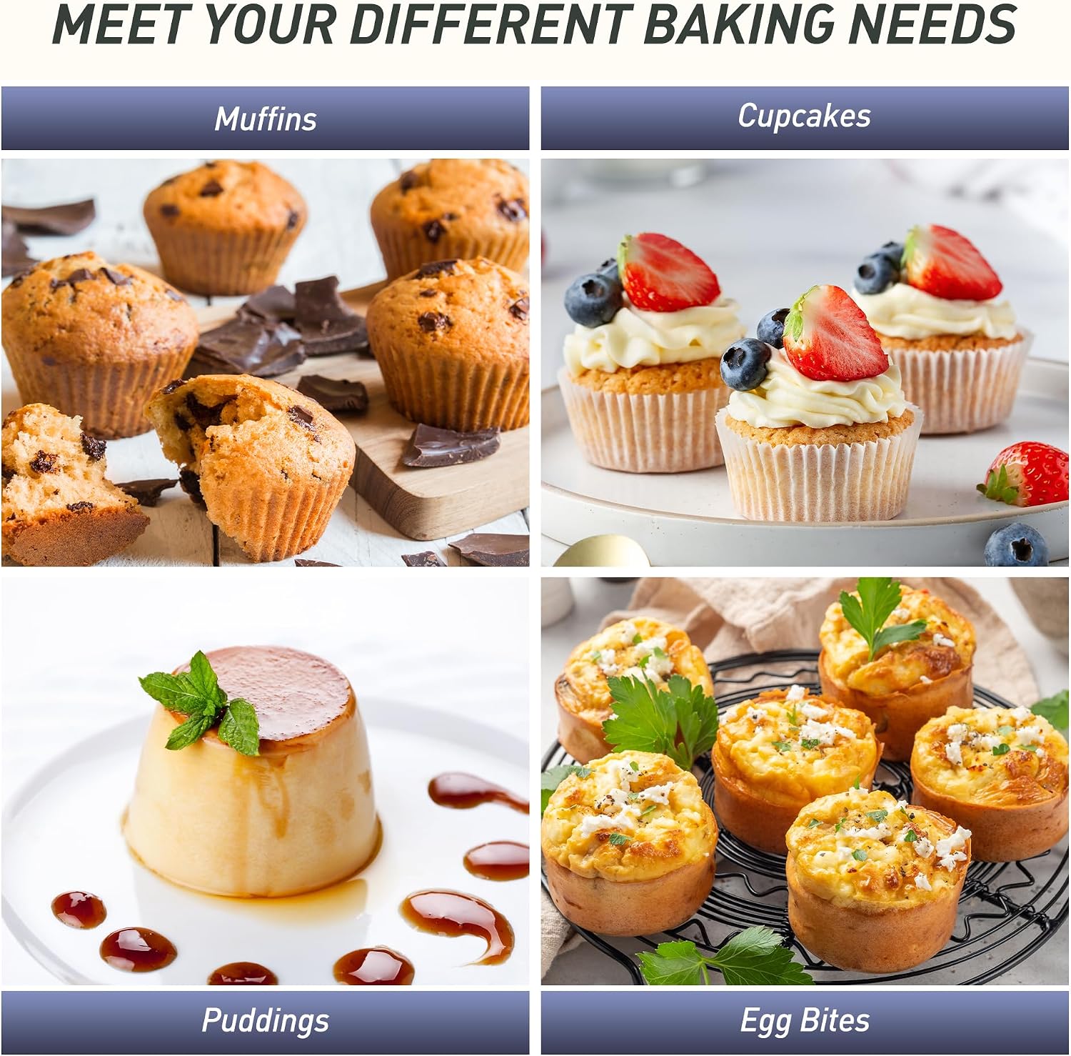 Socisen 2 Pack 6 Cups Silicone Jumbo Muffin Pan with Metal Reinforced Frame Silicone Molds for Baking Cupcake Cake Baking Pans Muffin Tin Tart Pans Baking Set for Easter Christmas holiday Cookie Tin