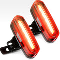 Super Bright Rear Bike Light - Red & White Back LED - USB-C Rechargeable 14hr Max - Best Safety Flashing Lights - Visible for Night Riding, Adults, Kids, Road, Mountain, Dirt, e Bicycle, reflectors
