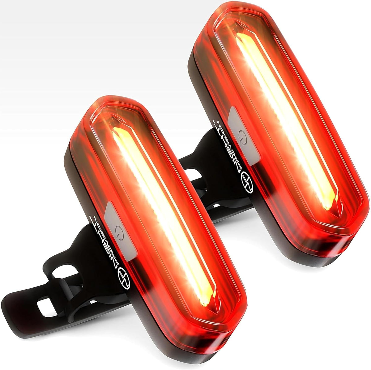 Super Bright Rear Bike Light - Red & White Back LED - USB-C Rechargeable 14hr Max - Best Safety Flashing Lights - Visible for Night Riding, Adults, Kids, Road, Mountain, Dirt, e Bicycle, reflectors