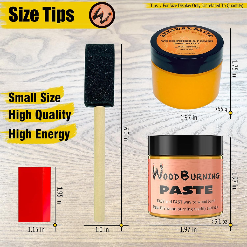 LAOBIAO Wood Burning Paste & Beeswax Kit
