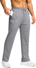 G Gradual Men's Fleece Lined Pants with 3 Zipper Pockets Water Resistant Winter Warm Hiking Pants Athletic Sweatpants for Men