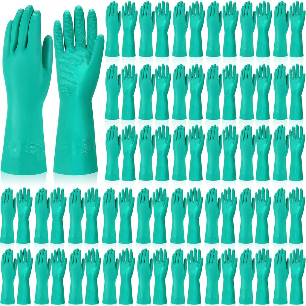 Potchen 10 Pairs Chemical Resistant Gloves 15 Mil Nitrile Gloves,X-Large