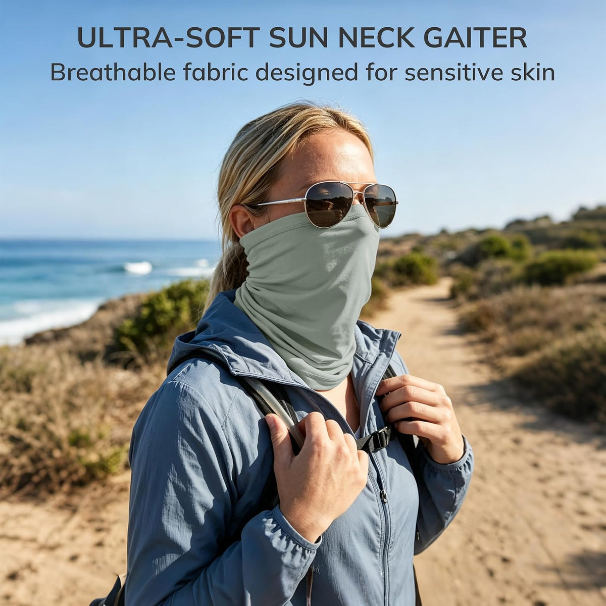 netdraw Unisex UPF 50+ Bamboo Viscose Neck Gaiter 2 Pack