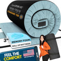 Hazli Matrix AirCell Memory Foam Camping Mattress Pad - CertiPUR-US Roll Up Mattress for Adults - Portable Foam Sleeping Mats for Camping - Camp Cot Sleeping Pad - Floor Sleep Mat Bed Roll for Car RV