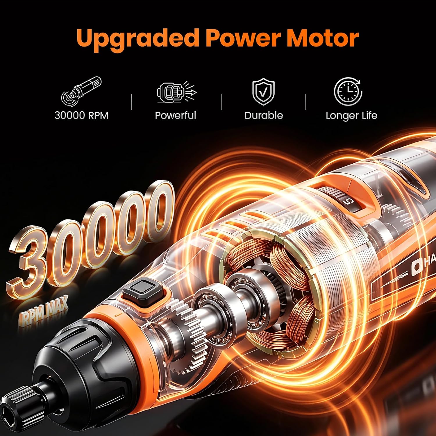 HARDELL 12V Cordless Rotary Tool Kit 6-Speed 30000RPM Rotary 94 Accessories