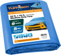 20x30 Waterproof Tarp – 5 MIL Heavy-Duty Poly Tarp Cover – Tear-Resistant, UV Resistant, Weatherproof, Multipurpose Tarpaulin for Camping, Roof, Patio, Pool, Boat, Car, Outdoor Protection