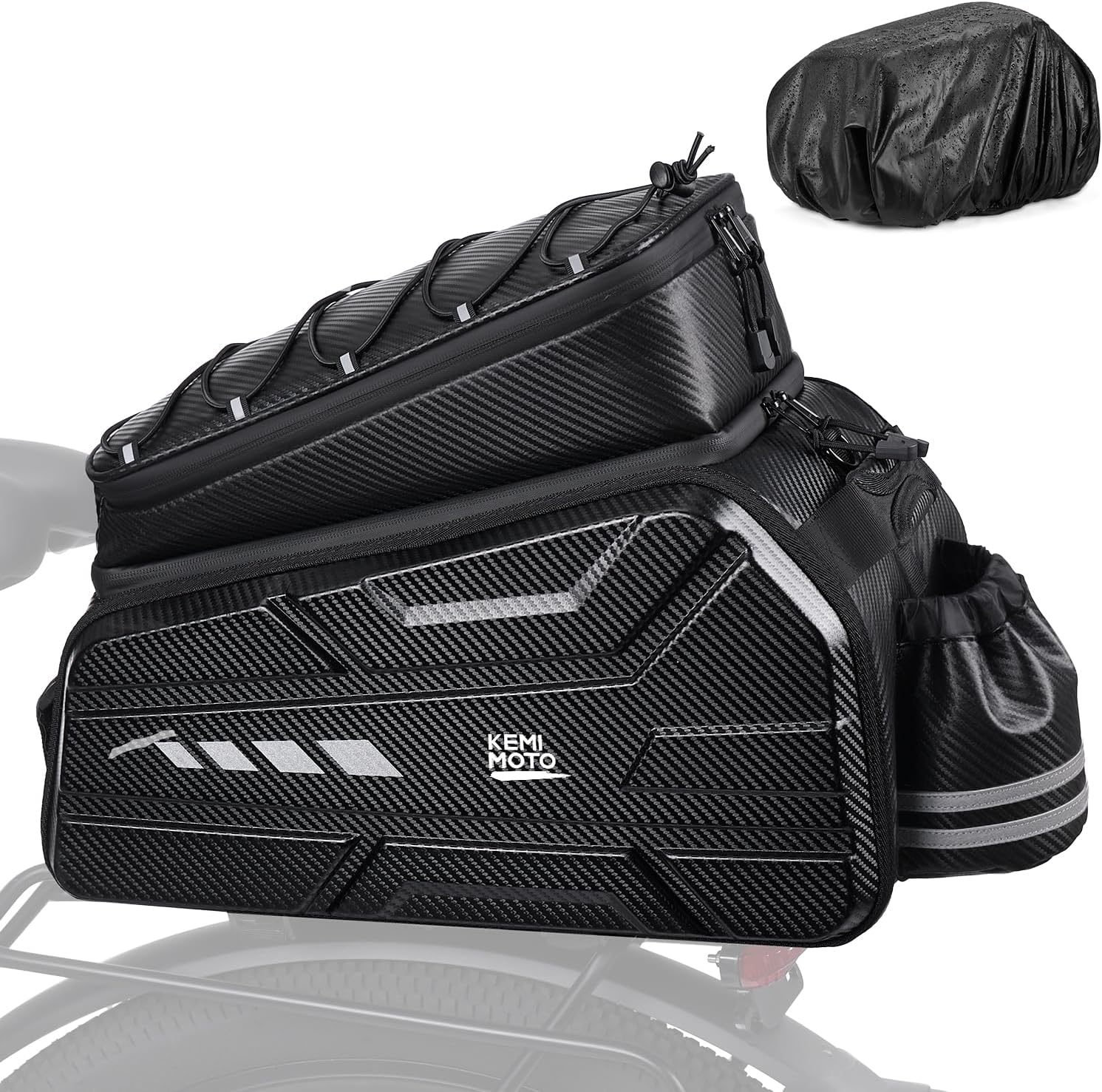 KEMIMOTO Bike Rear Bag, 13L/20L/40L EVA Hard Shell