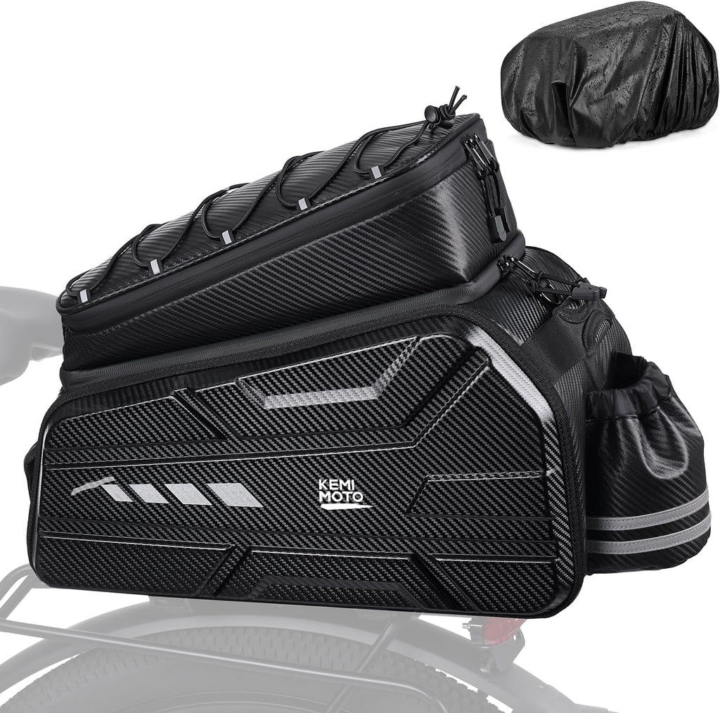 KEMIMOTO Bike Rear Bag, 13L/20L/40L EVA Hard Shell
