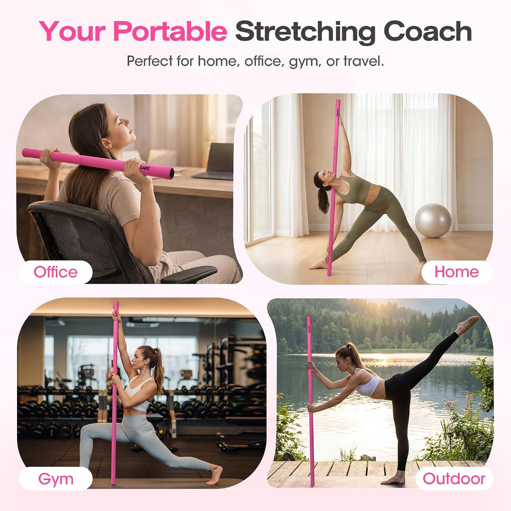 Yoga Stick, Mobility Stick for Stretching, Adjustable Exercise Stick