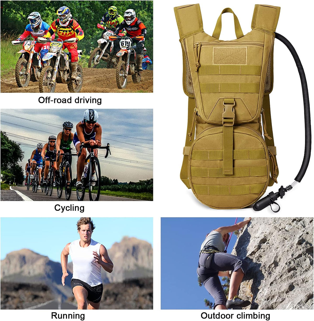 G4Free Tactical Hydration Packs Water Backpack for Outdoor