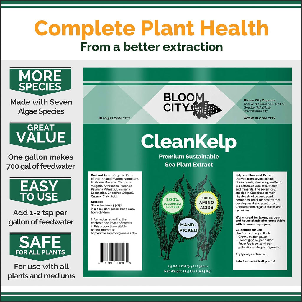 Bloom City Seaweed and Kelp Liquid Fertilizer for Plants, 32 oz